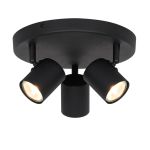 D'Lite Faretti Trop Metallo Sabbioso Nero | Adatto Per 3x GU10