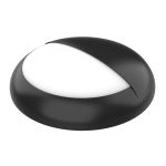 Noxion Bulkhead LED Pro V2 Bianca 12/16/20W 2400lm - 830-840-865 CCT | 325mm - IP65 - Emergenza 3H + Palpebra Il Anello Nero