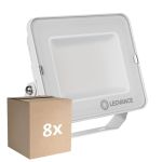 Confezione Multipack 8x Ledvance Proiettore LED Compatto Bianca 50W 5000lm 100D - 840 Bianco Freddo | IP65 - Simmetrico 