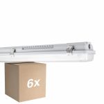 Confezione Multipack 6x Ledvance LED Stagna Alloggio MT Gen 3 IP65 | Adatto per 2x60cm Tubo LED