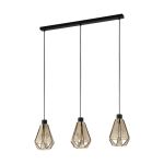 Eglo Luce Pendente Adwickle Acciaio Nero | IP20 - Adatto per 3x E27 