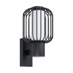 Eglo Luce Da Parete Ravello Acciaio Nero | IP44 - Adatto per 1x E27