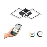 Eglo Luce da soffitto Paranday-Z Acciaio Nero 2.2W 2500lm - 830-865 Regolabile Bianca | IP20 - Zigbee Dimmerabile
