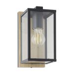 Eglo Luce Da Parete Budrone Acciaio Nero | IP44 - Adatto per 1x E27