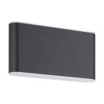 Eglo Luce Da Parete Grutti Aluminium Antracite 5W 630lm - 830-840-865 CCT | IP65