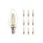 Confezione Multipack 10x Noxion Lucent LED E14 Candela Filamento Chiara 2.5W 250lm - 827 Bianco Molto Caldo | Sostitutiva 25W