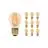 Confezione Multipack 10x Noxion Lucent LED E27 Sferica Filamento Ambra 4.1W 350lm - 822 Bianco Molto Caldo | Dimmerabile - Sostitutiva 32W