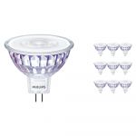 Confezione Multipack 10x Philips Master Value LEDspot GU5.3 MR16 7.5W 630lm 60D - 930 Luce Calda | Miglior resa cromatica - Dimmerabile - Sostitutiva 50W