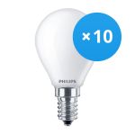 Confezione Multipack 10x Philips Corepro LEDluster E14 Sferica Ghiaccio 2.2W 250lm - 827 Bianco Molto Caldo | Sostitutiva 25W