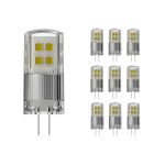 Confezione Multipack 10x Noxion Bolt LED Capsule G4 2W 200lm - 827 Bianco Molto Caldo | Dimmerabile - Sostitutiva 20W