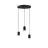 Calex Retro Luce Pendente Cordset Il Giro Metallo Nero  |incl. cavo 2 Metro - Adatto per 3xE27 