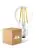 Confezione Multipack 4x Ledvance Classic LED E27 Pera Filamento Chiara 11W 1521lm - 827 Bianco Molto Caldo | Dimmerabile - Sostitutiva 100W