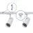 Set completo 1-Fase Rail 1 Metro Bianca | incl. 2x Faretti + GU10 2700K 3W Dimmerabile + Tappo Di Chiusura, Connettore di Alimentazione