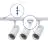 Set completo 1-Fase Rail 1 Metro Bianca | incl. 3x Faretti + GU10 2700K 3W Dimmerabile + Tappo Di Chiusura, Connettore di Alimentazione