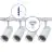 Set completo 1-Fase Rail 1 Metro Bianca | incl. 4x Faretti + GU10 2700K 3W Dimmerabile + Tappo Di Chiusura, Connettore di Alimentazione