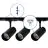 Set completo 1-Fase Rail 1 Metro Nero | incl. 3x Faretti + GU10 2700K 3W Dimmerabile + Tappo Di Chiusura, Connettore di Alimentazione 