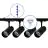 Set completo 1-Fase Rail 2 Metro Nero | incl. 4x Faretti + GU10 2700K 3W Dimmerabile + Tappo Di Chiusura, Connettore di Alimentazione e I-Connettore