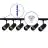 Set completo 1-Fase Rail 2 Metro Nero | incl. 6x Faretti + GU10 2700K 3W Dimmerabile + Tappo Di Chiusura, Connettore di Alimentazione e I-Connettore