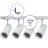 Set completo 1-Fase Rail L 1 x 1 Metro Bianca | incl. 4x Faretti + GU10 2700K 3W Dimmerabile + Tappo Di Chiusura, Connettore di Alimentazione e L -Connettore