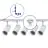 Set completo 1-Fase Rail L 1 x 2 Metro Bianca | incl. 5x Faretti + GU10 2700K 3W Dimmerabile + Tappo Di Chiusura, Connettore di Alimentazione e L -Connettore