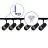 Set completo 1-Fase Rail L 1,5 x 2 Metro Nero | incl. 6x Faretti + GU10 2700K 3W Dimmerabile + Tappo Di Chiusura, Connettore di Alimentazione e L -Connettore 