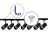 Set completo 1-Fase Rail L 1,5 x 2 Metro Nero | incl. 7x Faretti + GU10 2700K 3W Dimmerabile + Tappo Di Chiusura, Connettore di Alimentazione e L -Connettore 