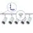 Set completo 1-Fase Rail L 1,5 x 2 Metro Bianca | incl. 5x Faretti + GU10 2700K 3W Dimmerabile + Tappo Di Chiusura, Connettore di Alimentazione e L -Connettore 