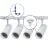 Set completo 1-Fase Rail L 1 x 1,5 Metro Bianca | incl. 4x Faretti + GU10 2700K 3W Dimmerabile + Tappo Di Chiusura, Connettore di Alimentazione e L -Connettore