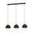 Eglo Luce Pendente Callow Acciaio Legna Nero Marrone | IP20 - Adatto per 3x E27 