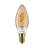 Philips MASTER Value LED Candela E14 Vintage Filamento Oro 2.5W 136lm – 818 Bianco Molto Caldo | Dimmerabile - Sostitutiva 15W
