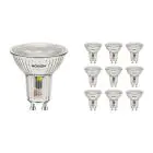 Confezione Multipack 10x Noxion Faretti LED GU10 PAR16 4.8W 450lm 36D - 827 Bianco Molto Caldo | Sostitutiva 50W