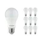 Confezione Multipack 10x Noxion Lucent Classic LED E27 Pera Ghiaccio 9.5W 1055lm - 827 Bianco Molto Caldo | Sostitutiva 75W