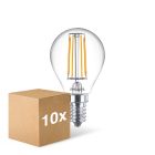 Confezione Multipack 10x Philips Master Value LEDluster E14 Sferica Filamento Chiara 3.4W 470lm - 927 Bianco Molto Caldo | Miglior Resa Cromatica - Dimmerabile - Sostitutiva 40W