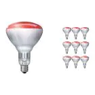 Confezione Multipack 10x Philips BR125 IR 250W E27 230-250V Rossa