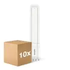 Confezione Multipack 10x Philips CorePro PL-L LED Bulbo EM/Mains 8W - 840 Bianco Freddo | Sostitutiva 18W