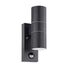 Eglo Luce Da Parete Riga 5 Acciaio Antracite Up & Down 2W 250lm - 830 Luce Calda -  | IP44 - Sensore Di Movimento