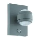 Eglo Luce Da Parete Sesimba 1 Acciaio Argento Up & Down 3W 330lm - 830 Luce Calda -  | IP44 - Sensore di Movimento e Luce