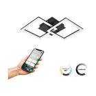 Eglo Luce da soffitto Paranday-Z Acciaio Nero 2.2W 2500lm - 830-865 Regolabile Bianca | IP20 - Zigbee Dimmerabile