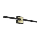 Eglo Luce Da Parete Peguera Aluminium Acciaio Nero 11W 1165lm - 830 Luce Calda -  | IP44 