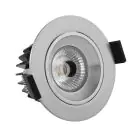 Noxion Faretti LED Diamond Inclinabile Aluminium 6W 400lm 36D - 927 Bianco Molto Caldo | Ritaglio 83mm - IP44 - Miglior resa cromatica - Dimmerabile